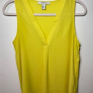 Forever 21 Yellow Sleeveless Tank Top
